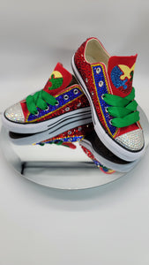 Rhinestone and/or Pearl Low Top Sneakers (Kids)